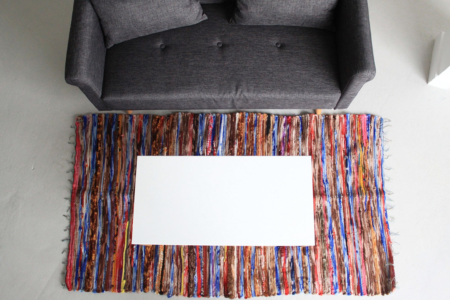 Tapis en chiffon moyen - 128x75cm