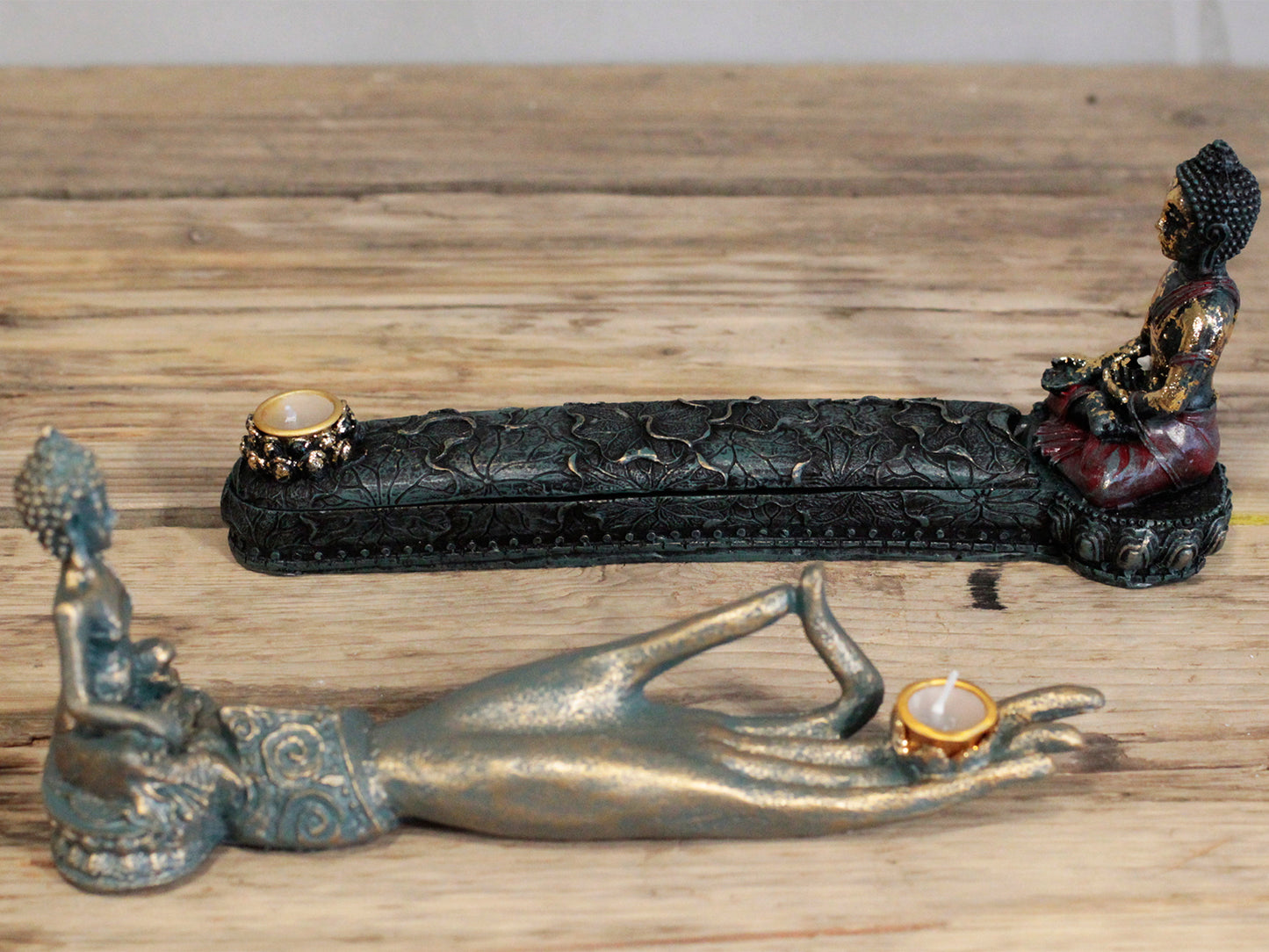 Brûleur d'encens à main Bouddha antique