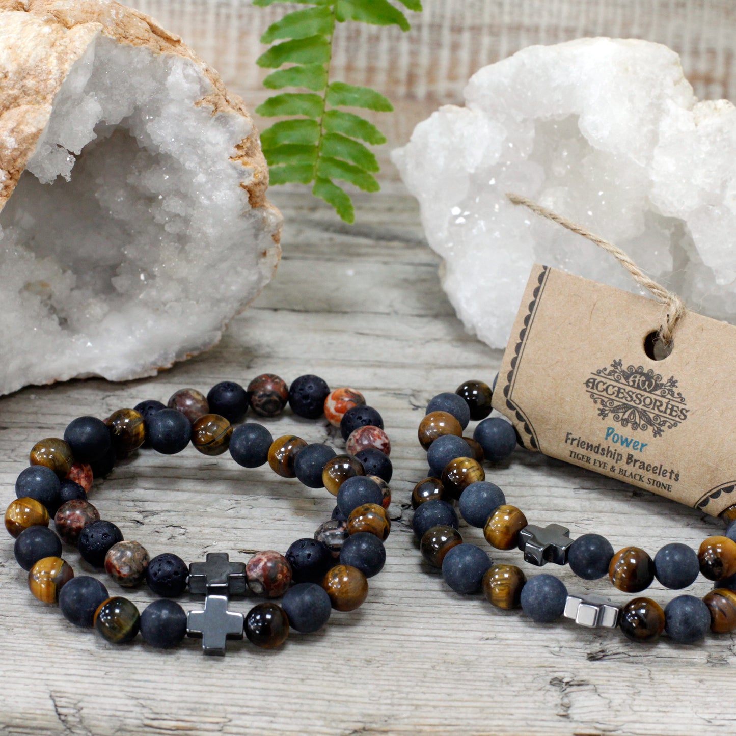 2 bracelets en pierres précieuses - Force