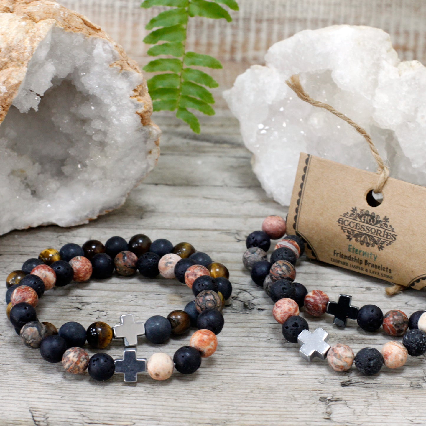 2 bracelets en pierres précieuses - Éternité