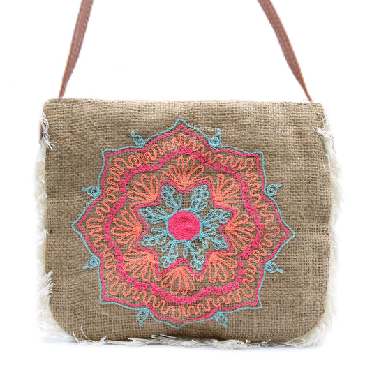 Sac à franges - Broderie Mandela