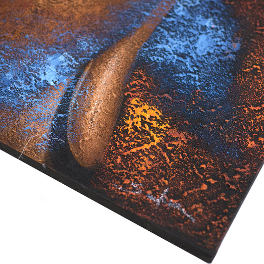 Peinture de Bouddha - Visage de cuivre