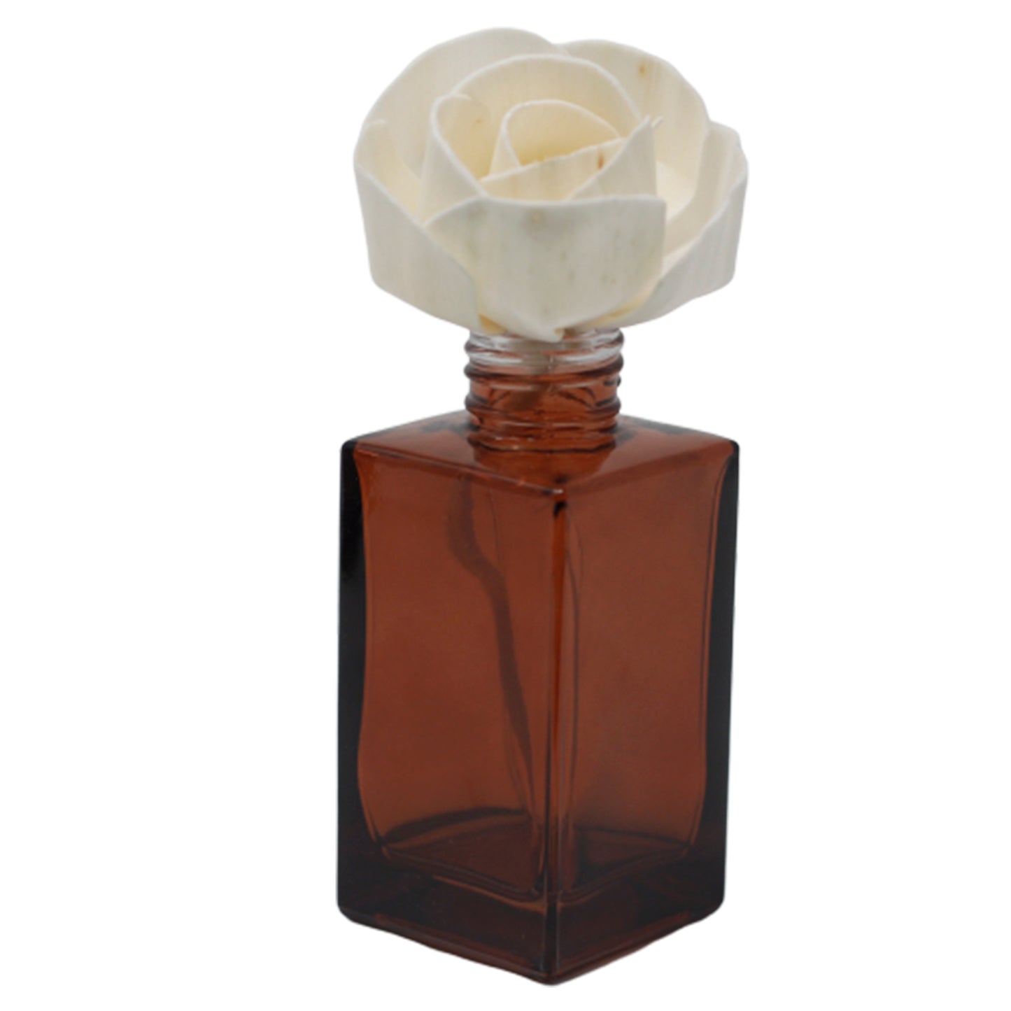 Diffuseur de fleurs naturelles - Grande rose sur corde