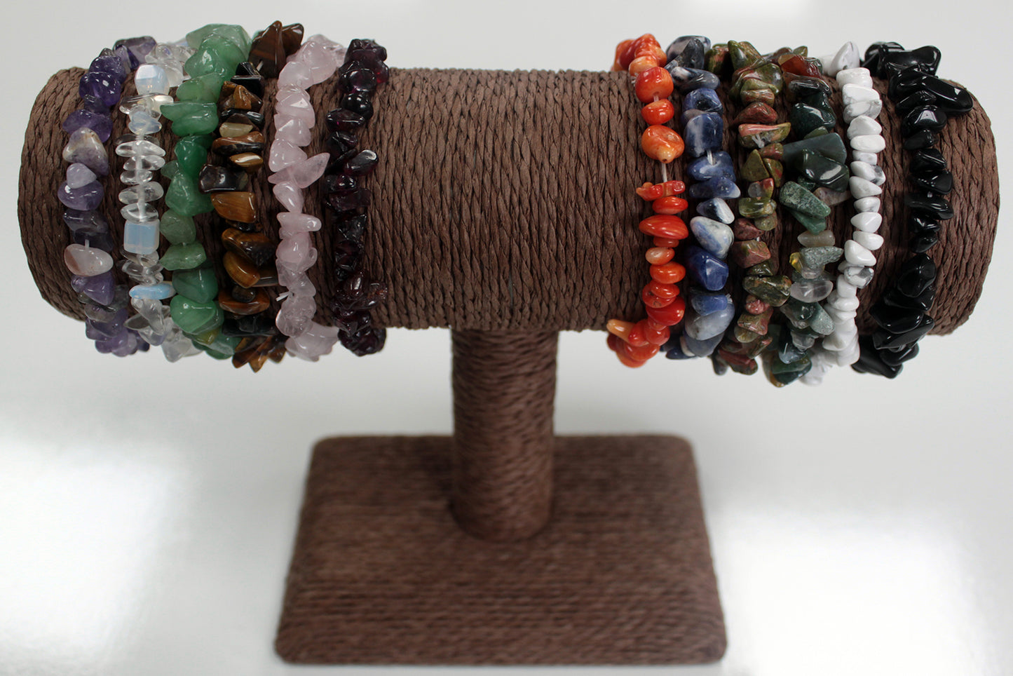 Petit porte-bracelet en forme de T - Chocolat
