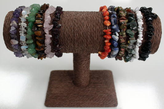 Petit porte-bracelet en forme de T - Chocolat
