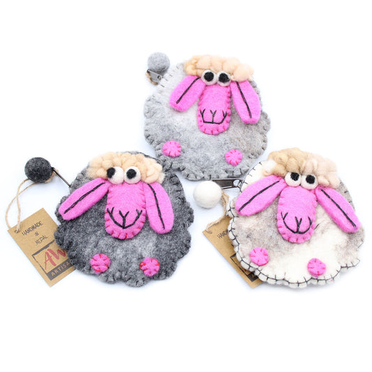 Étui en feutre naturel (assortiment) - Happy Sheep