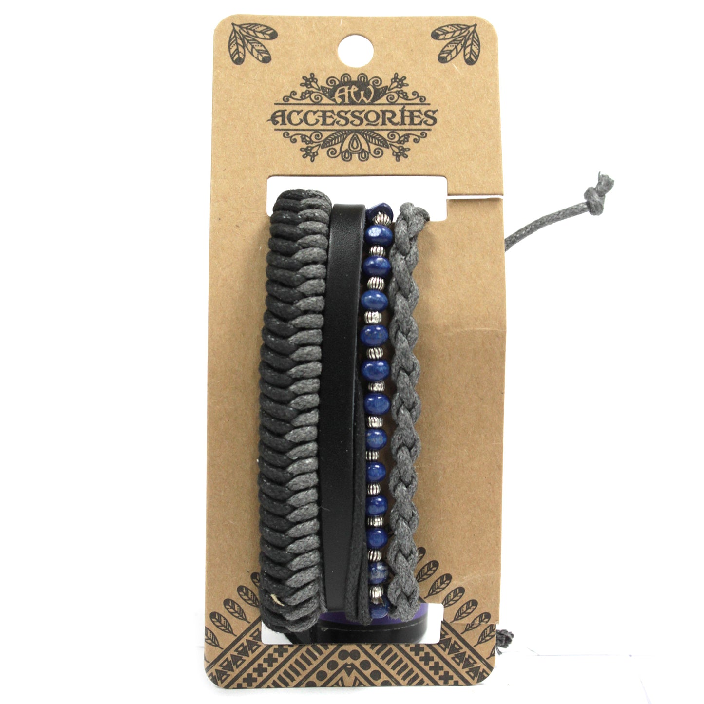 Bracelet homme - Noir (couleur aléatoire)