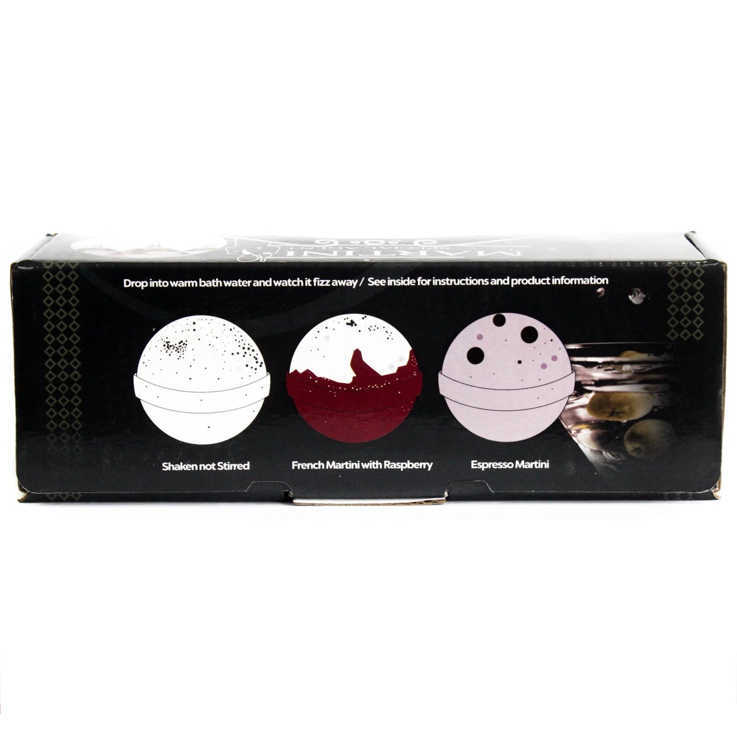 Lot de 3 bombes de bain Martini
