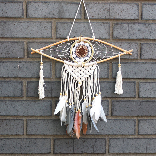 Attrape-rêves - Petit œil en macramé, couleurs assorties