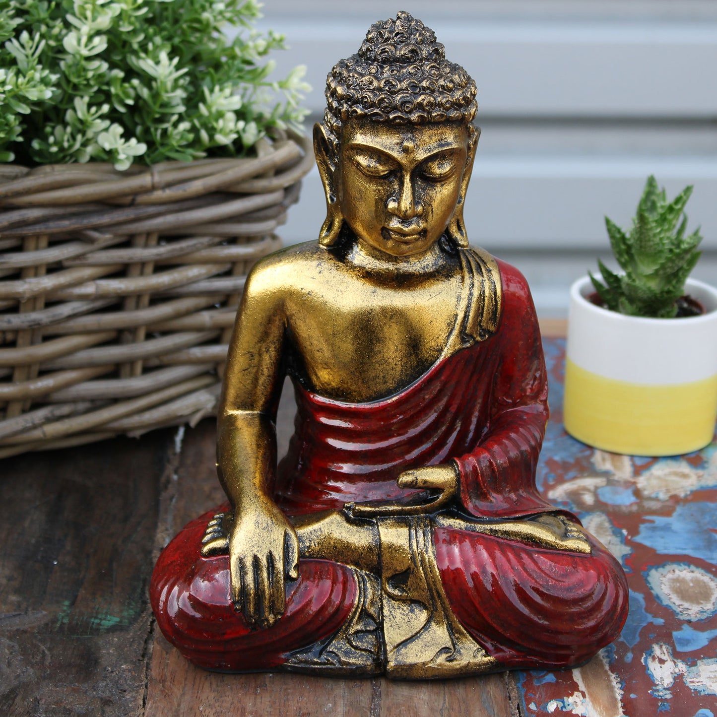 Bouddha rouge et or - Lrg