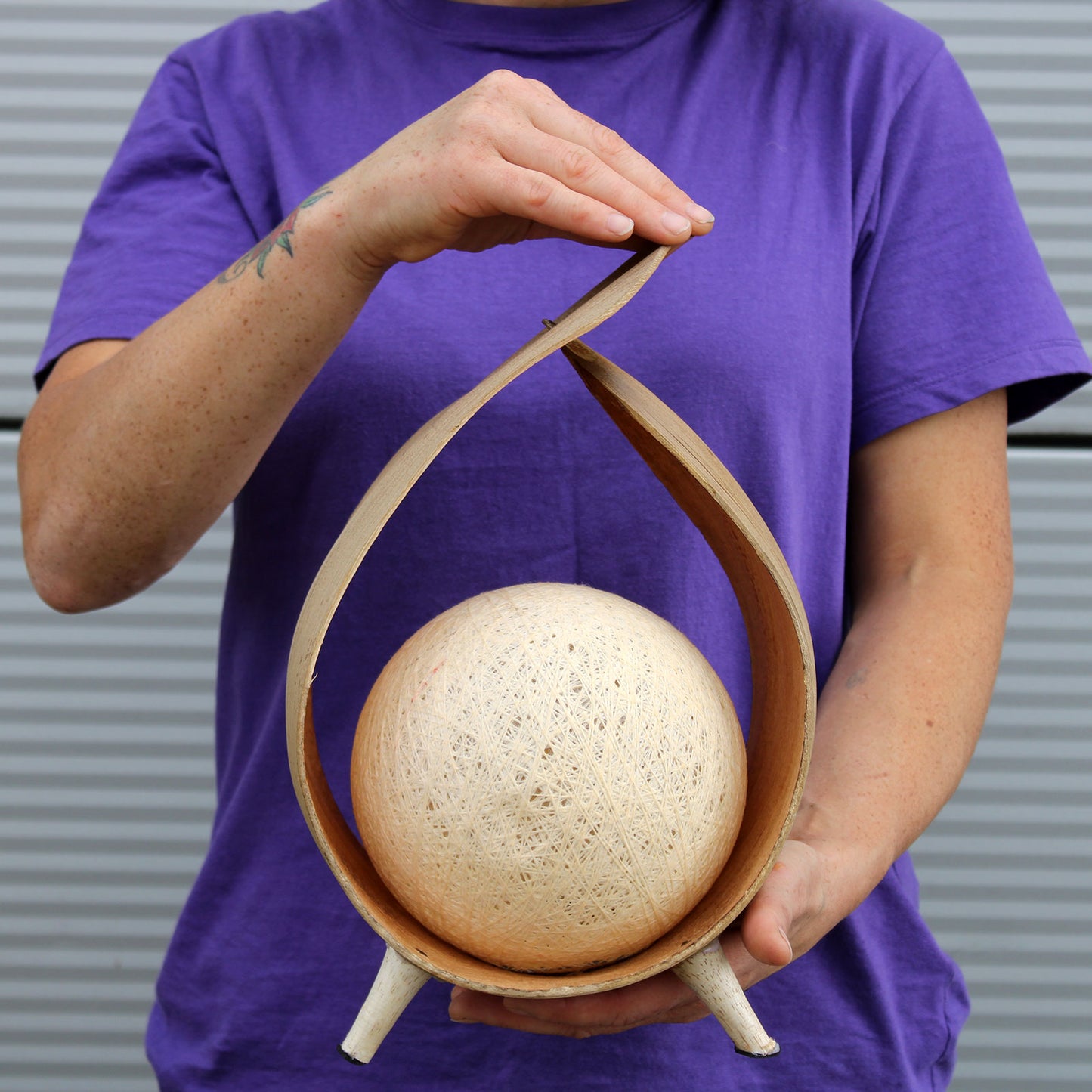 Lampe en noix de coco naturelle - Enveloppement naturel
