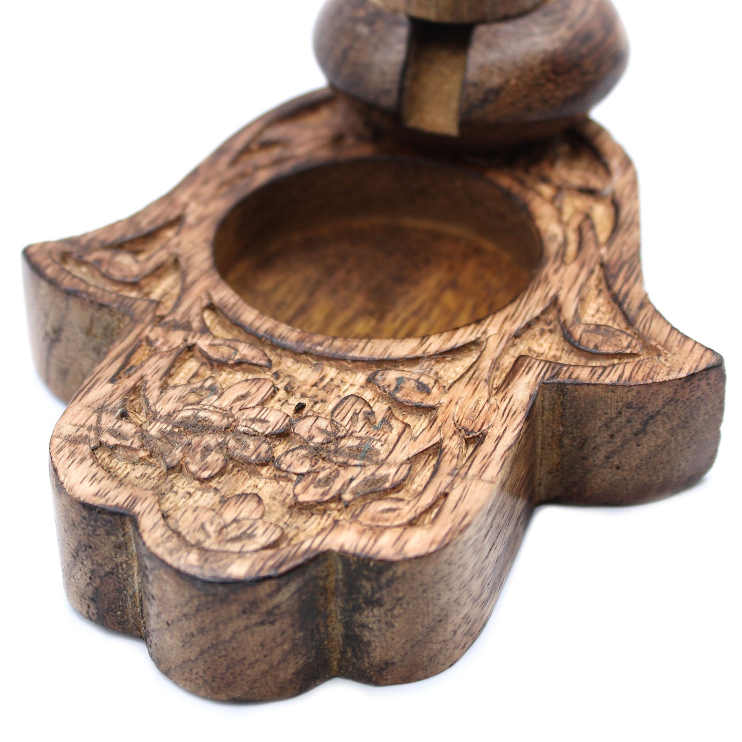 Brûleur inversé SM en bois de manguier - Hamsa