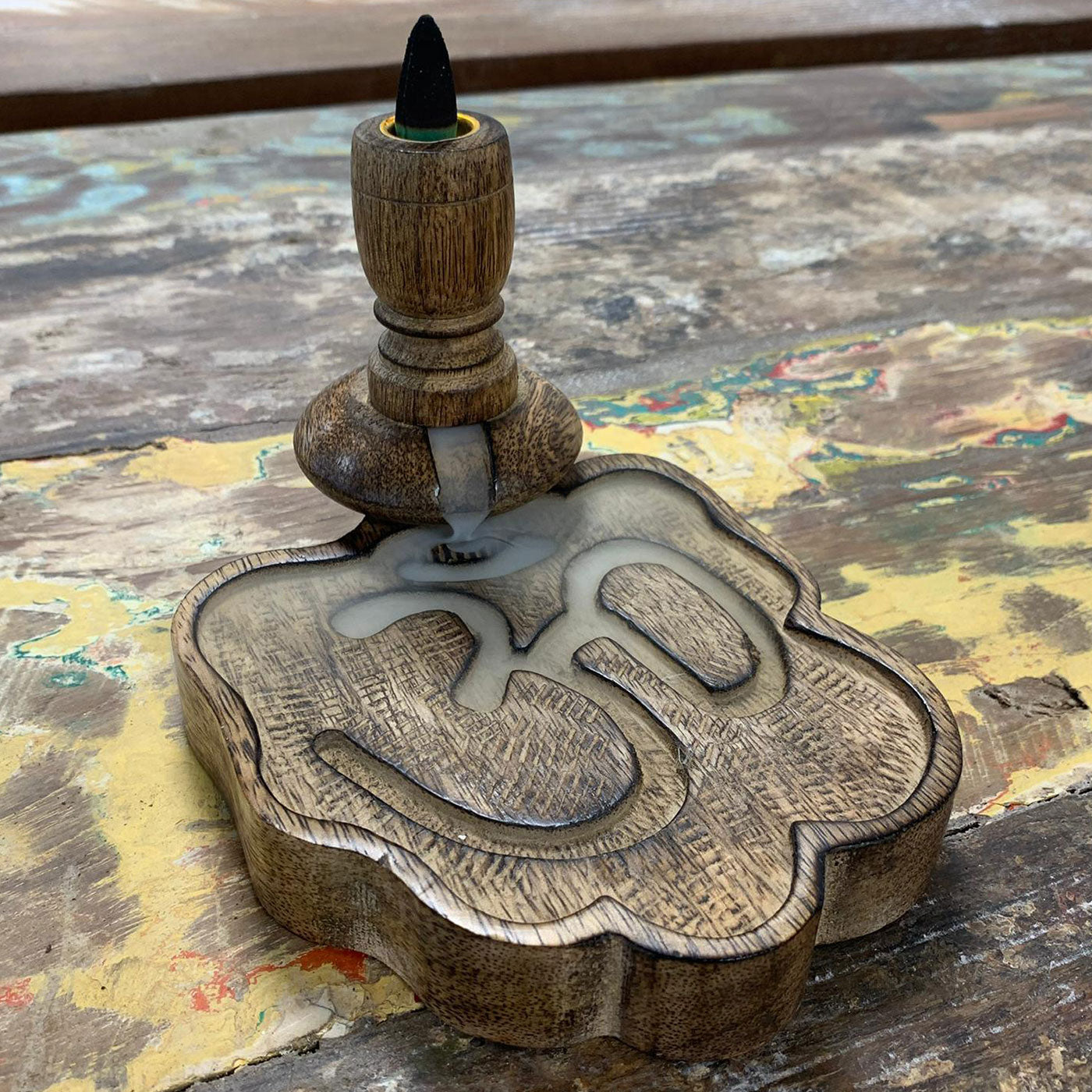 Brûleur inversé SM en bois de manguier - Ohm