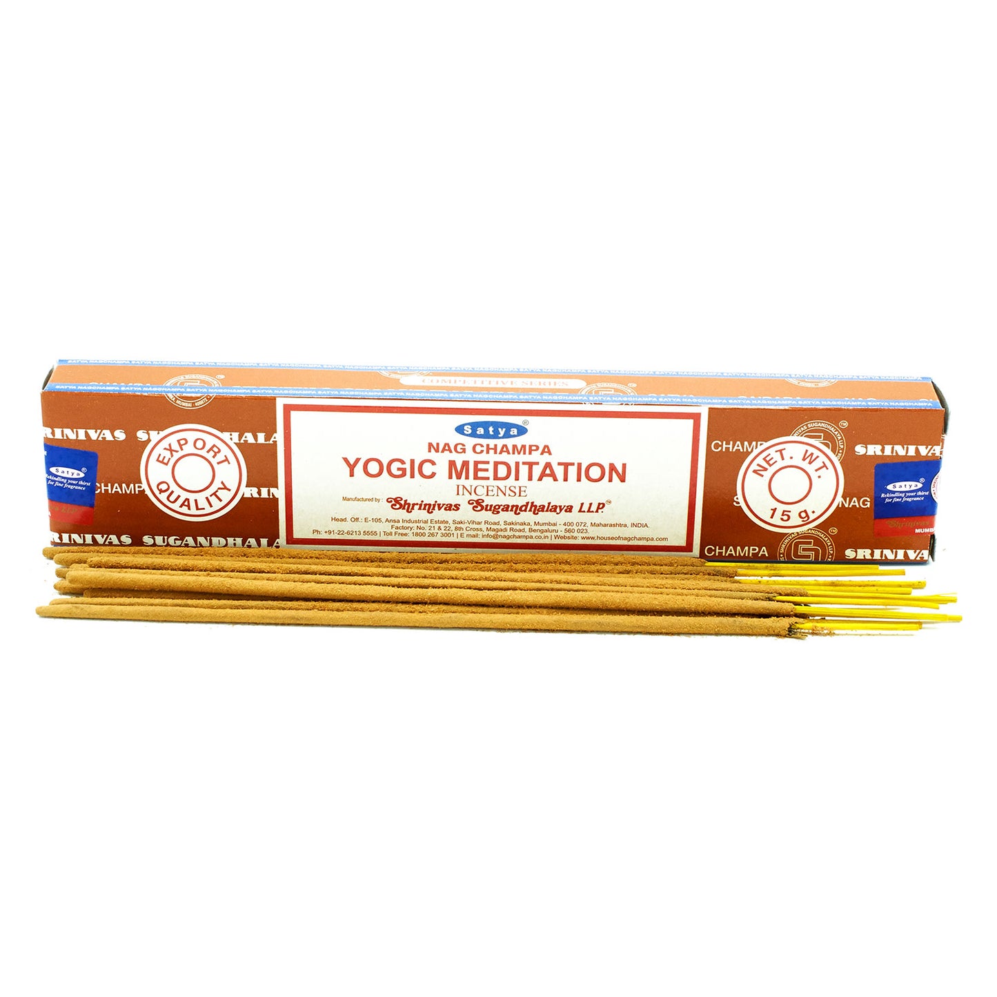 Bâtonnets d'encens Satya 15 g - Méditation yogique