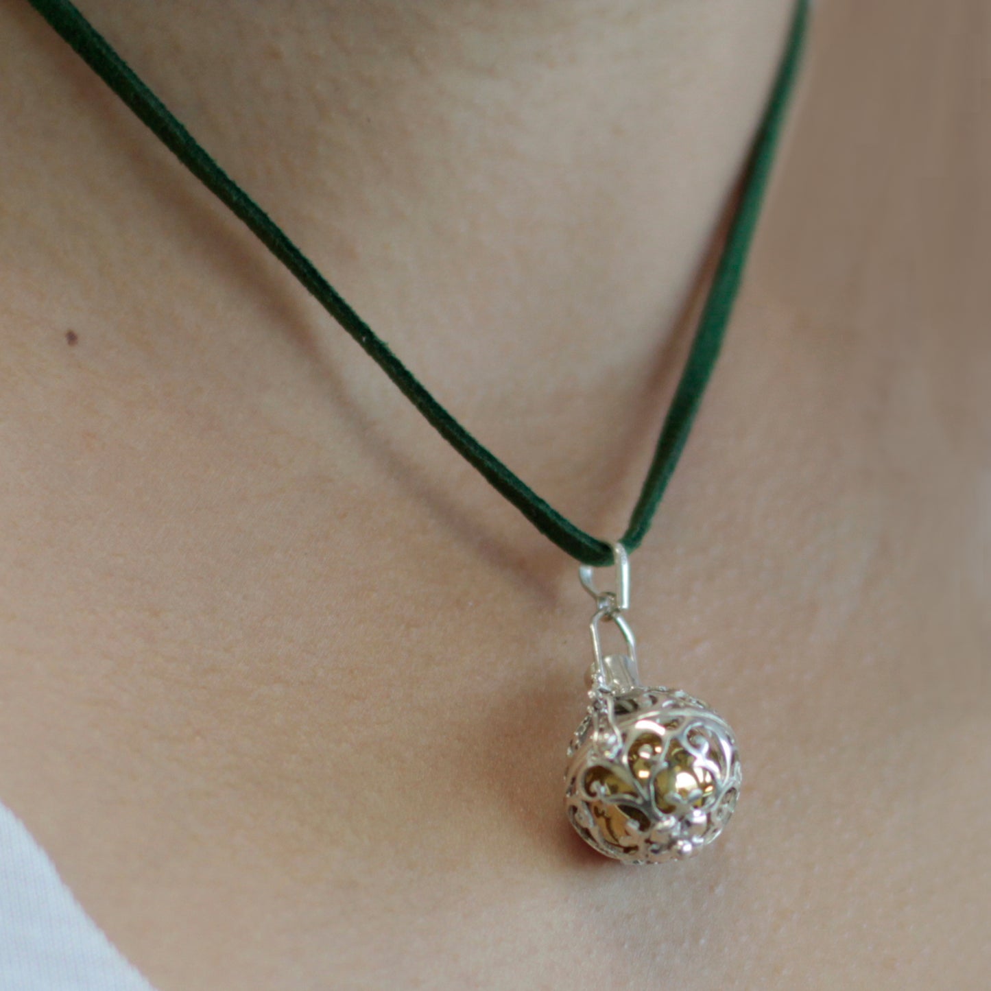 Cloche d'argent Ange - Romance - 18 mm