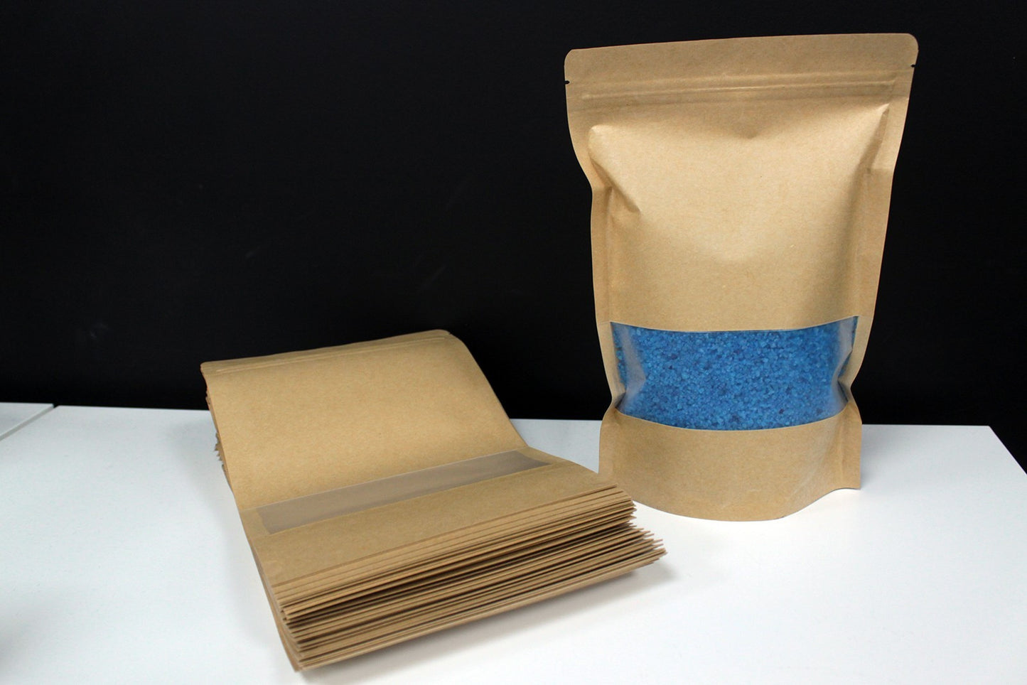 10 x Sacs Kraft avec fenêtre 16 x 24 cm