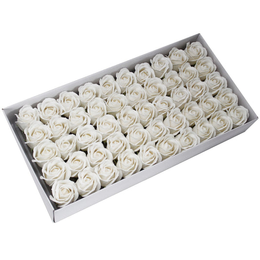 Fleur artisanale déco moyenne - Blanc