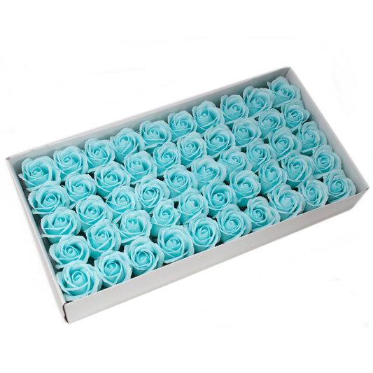 Fleur décorative artisanale moyenne - Bleu bébé