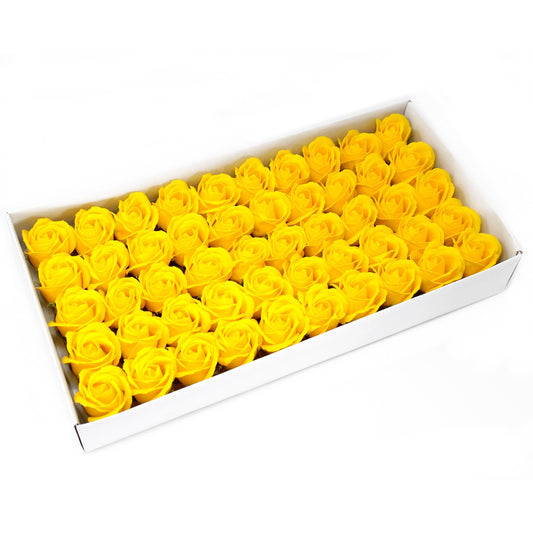 Fleur artisanale déco moyenne - Jaune