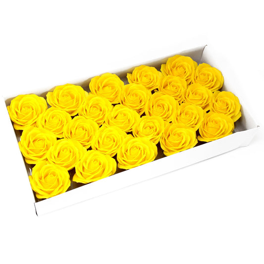 Grande fleur décorative artisanale - Jaune