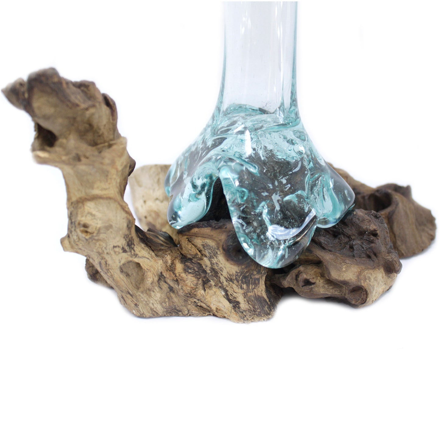 Verre fusionné sur bois - Vase
