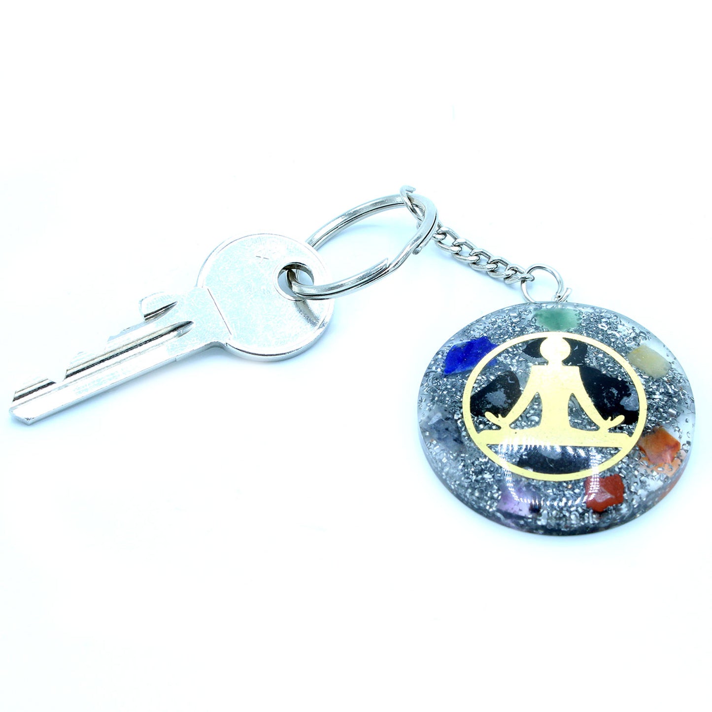 Porte-clés Orgonite Power - Bouddha 7 Chakras