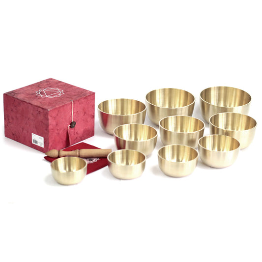 Lot de 10 bols en métal