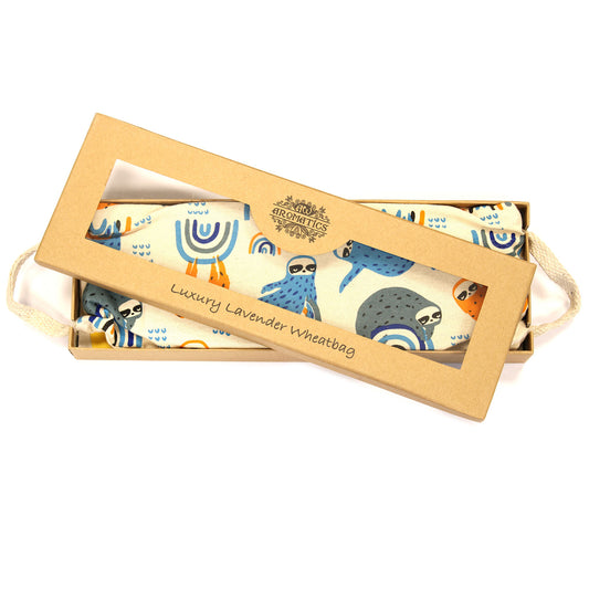 Sachet de blé lavande dans un coffret cadeau - Paresseux