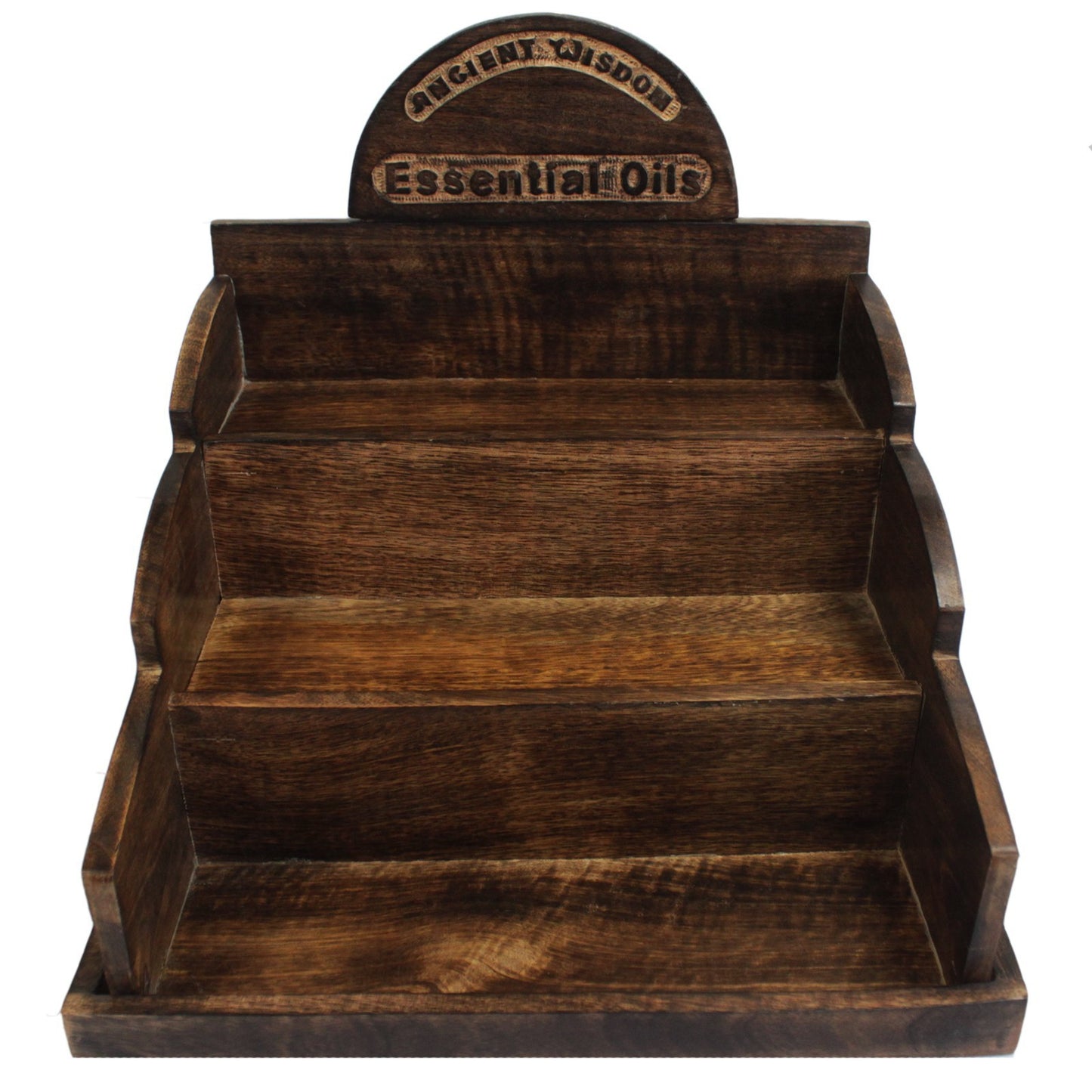 Présentoir en bois pour huiles essentielles et parfums