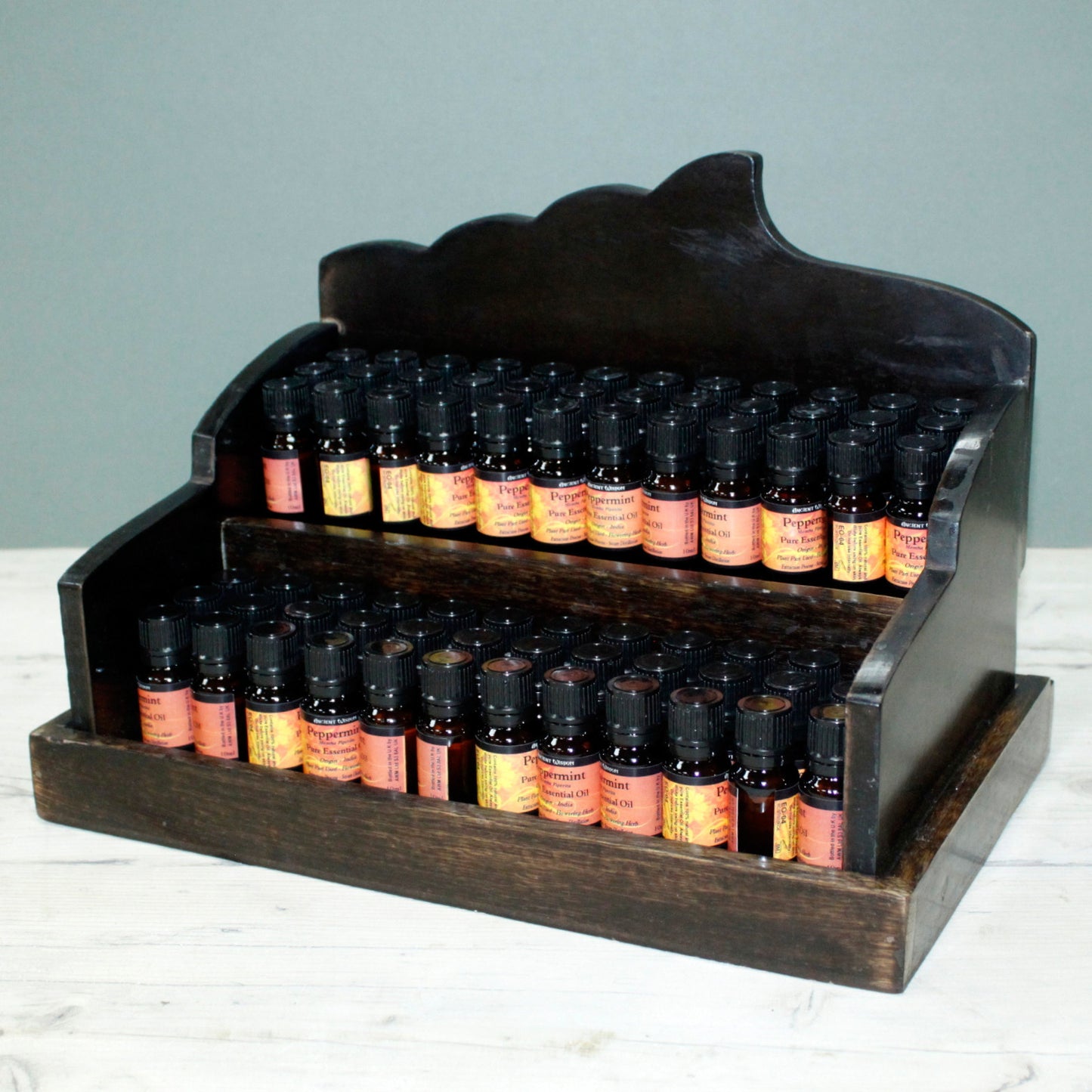 Mini présentoir d'aromathérapie en bois