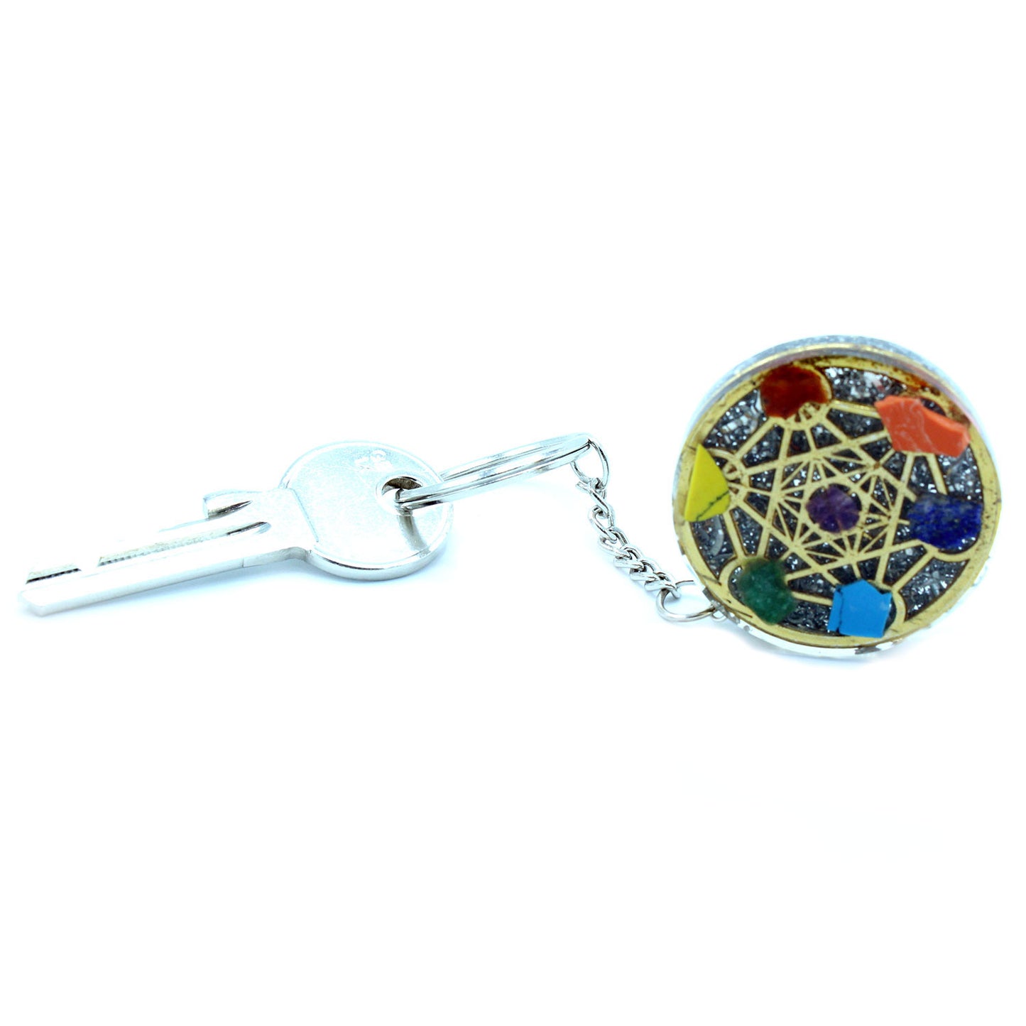 Porte-clés Orgonite Power - 7 Chakras