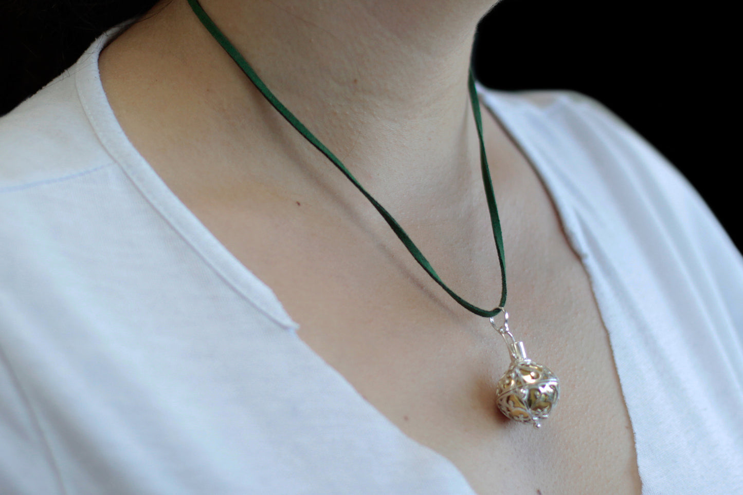 Cloche d'ange en argent - Guérison - 23 mm