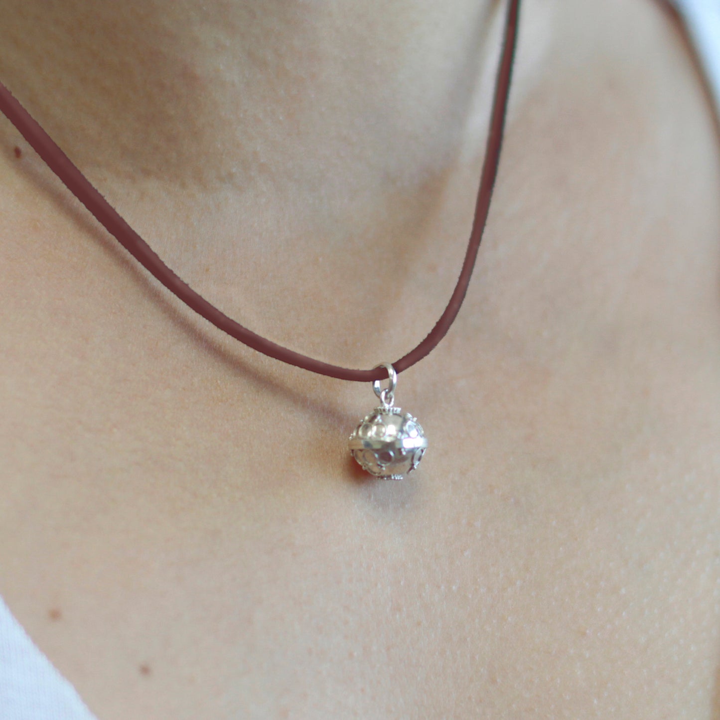Cloche d'ange en argent - Foi - 12 mm