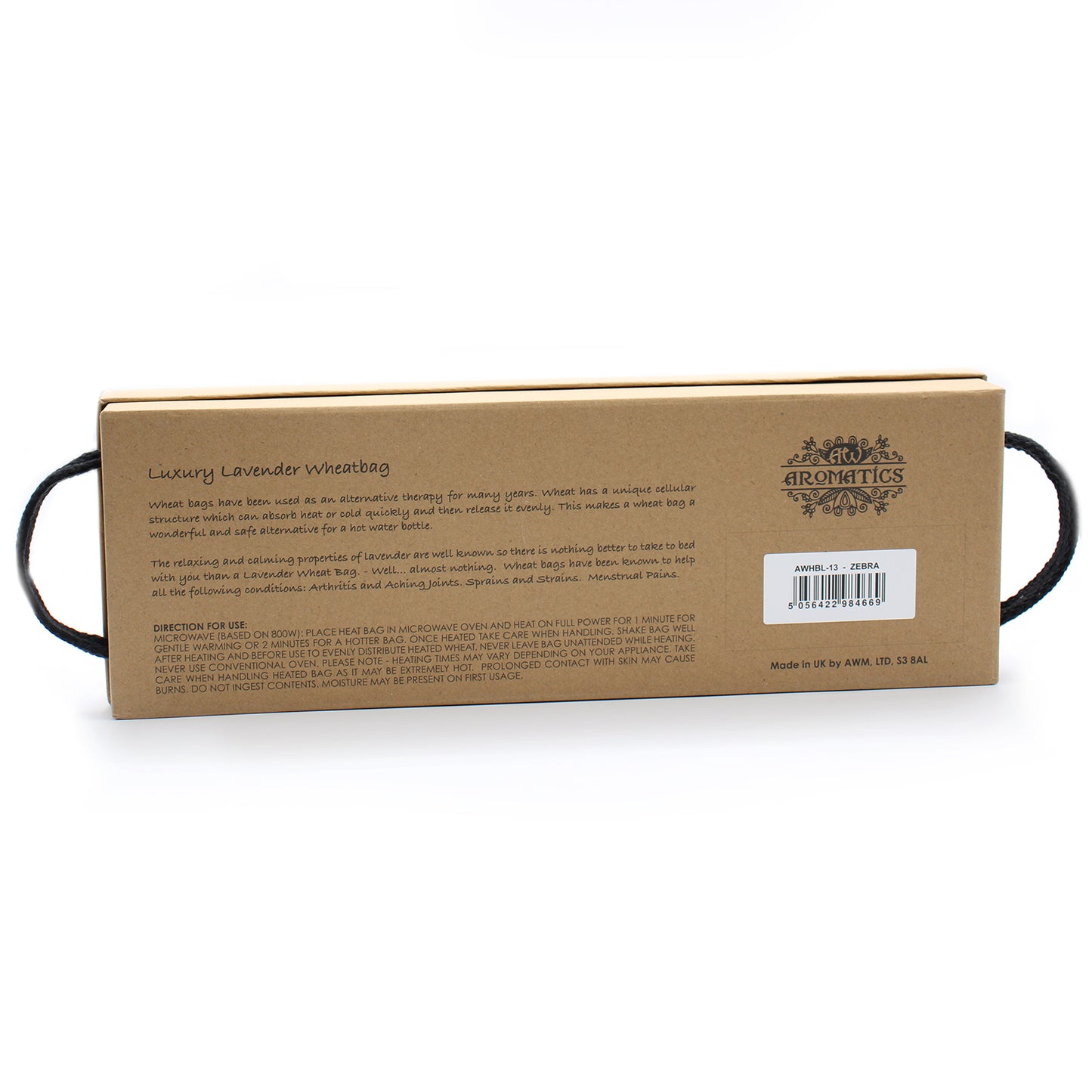 Sachet de blé lavande de luxe dans un coffret cadeau - Zèbre
