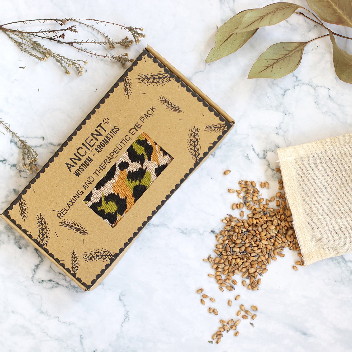 Coussin pour les yeux en coton naturel avec lavande et jujube dans un coffret cadeau - Leonardo Nocturno