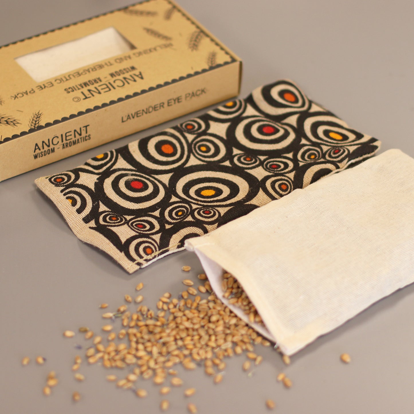 Coussin pour les yeux en coton naturel avec lavande et jujube dans un coffret cadeau - Illusion