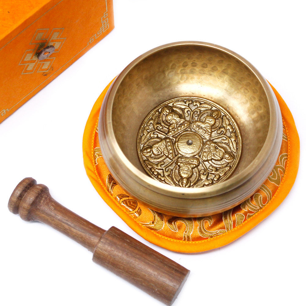 Ensemble de bols chantants tibétains - Cinq Bouddhas 10 cm (min 400 g)