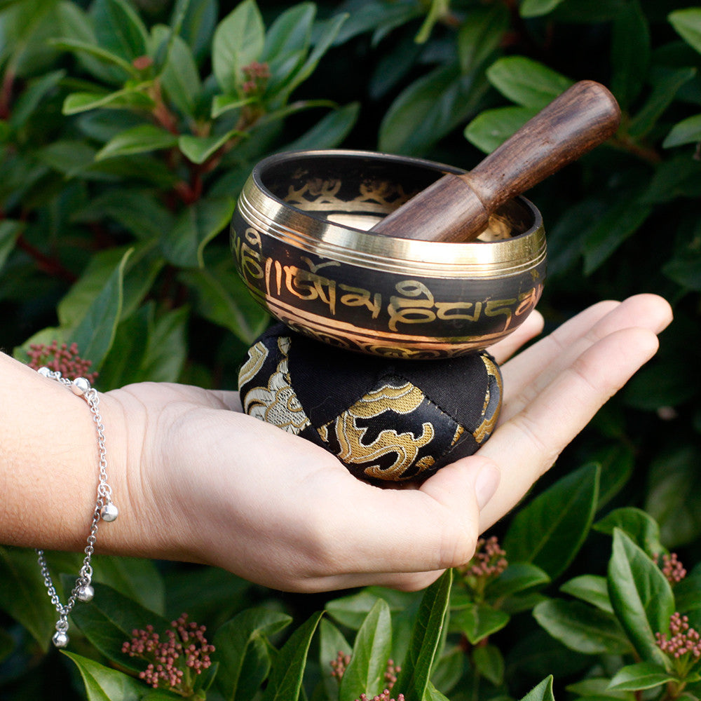 Coffret cadeau mini bol chantant tibétain - Noir