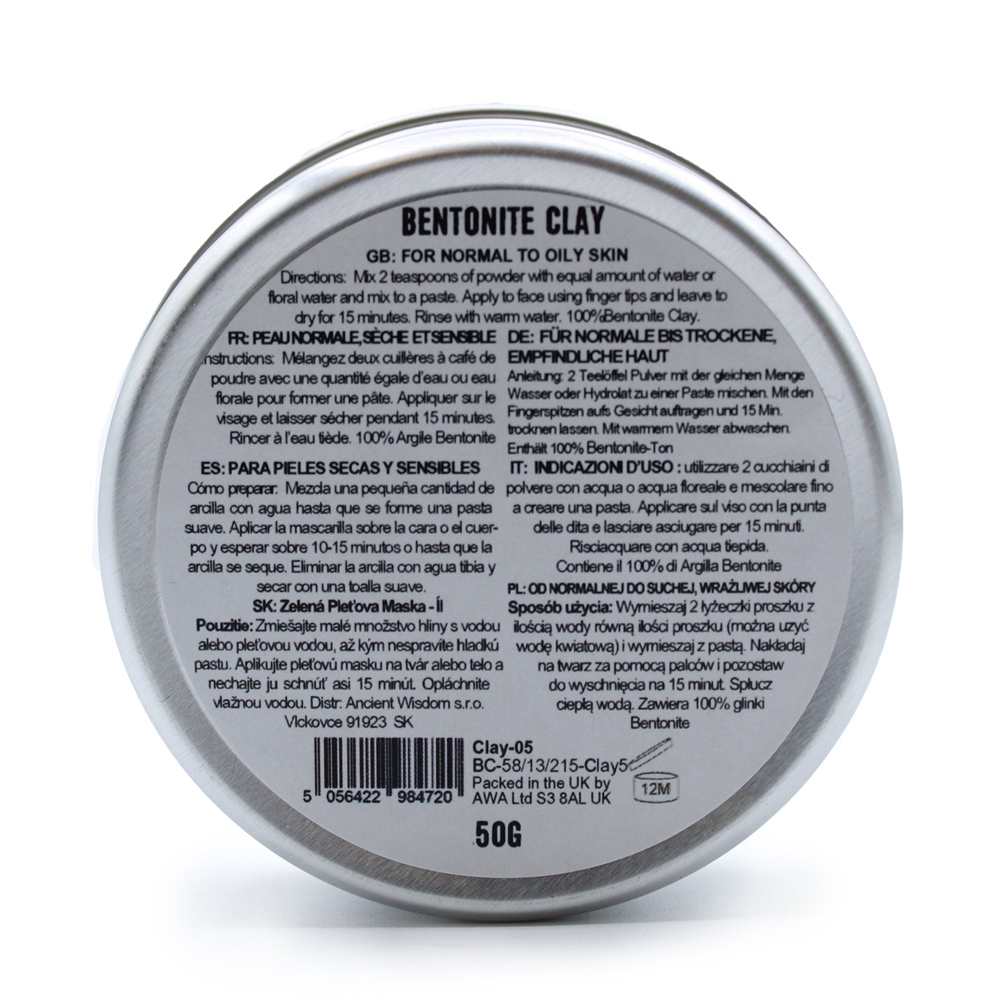 Argile bentonite 80 g