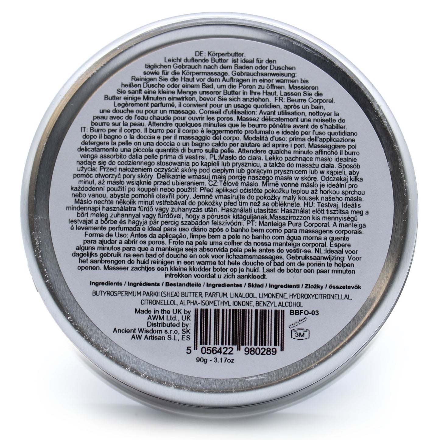 Beurre corporel parfumé au karité 90 g - Orchidée