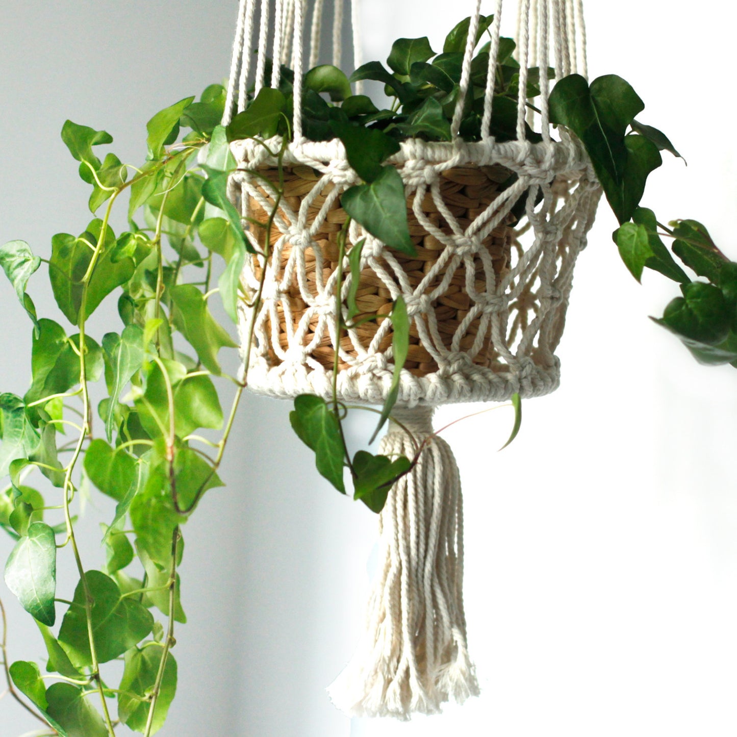 Jardinière en macramé - Double