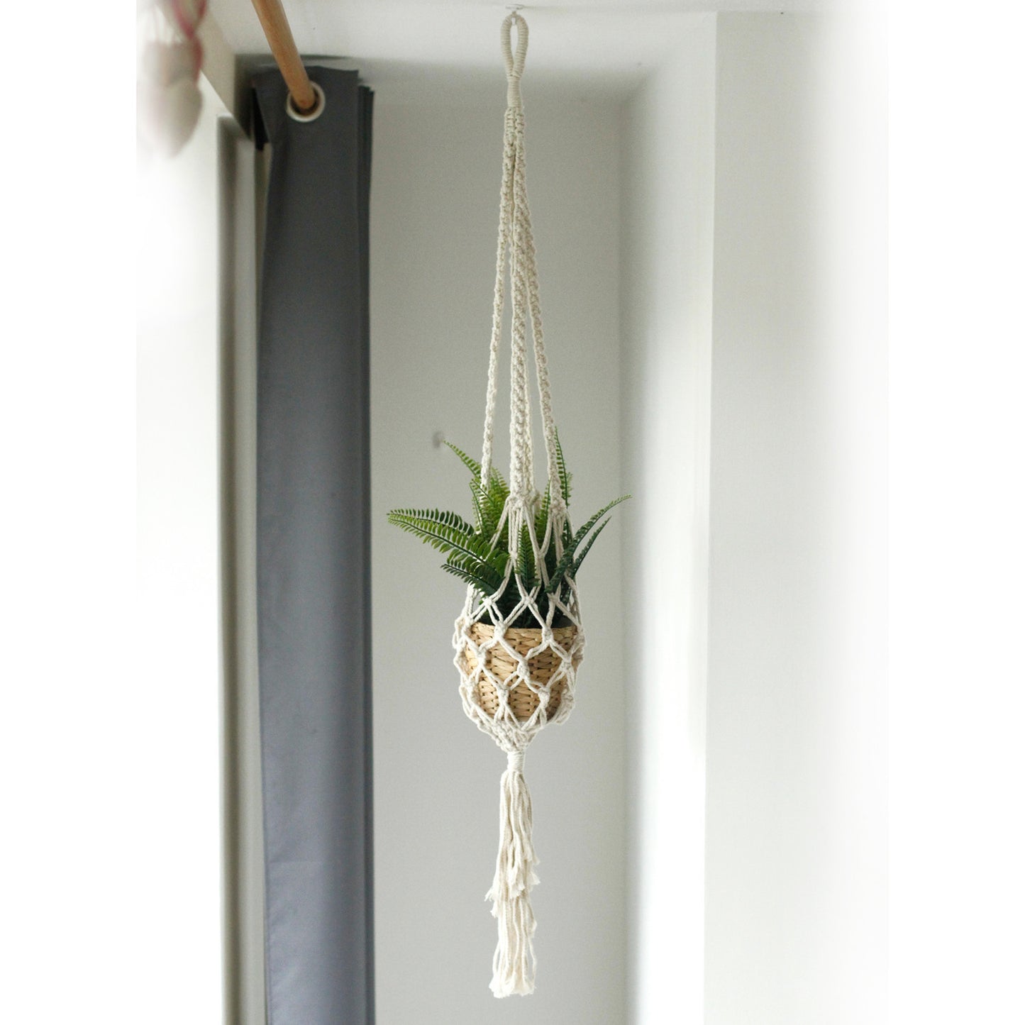 Jardinière en macramé - Grande - Extra longue