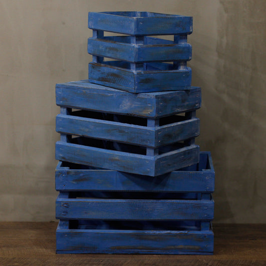 Coffret de fruits 3 pièces - Bleu