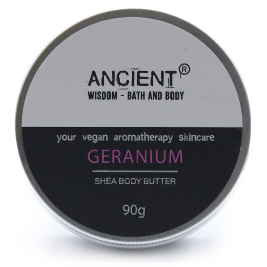 Beurre corporel aromathérapie au beurre de karité 90 g - Géranium