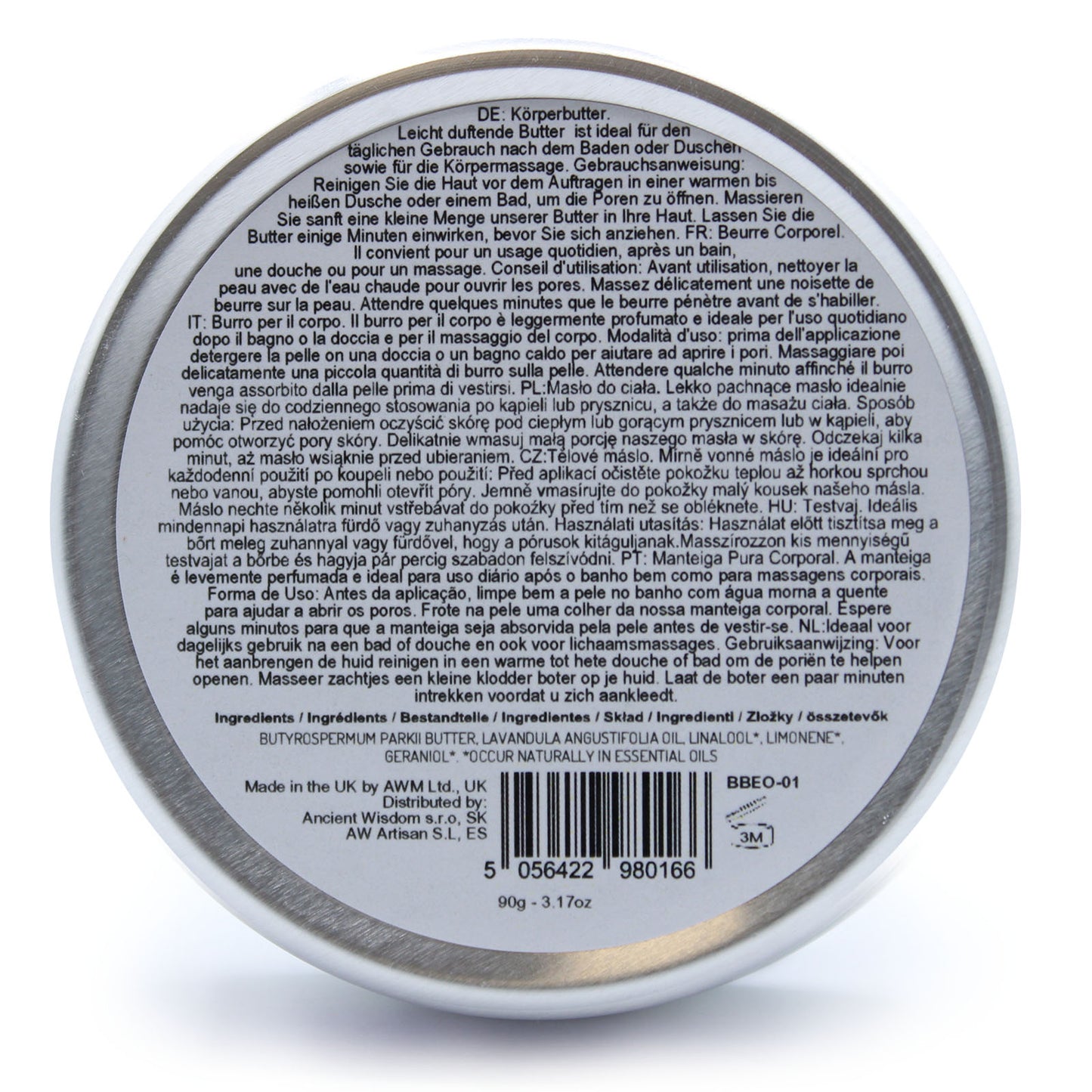 Beurre corporel aromathérapie au beurre de karité 90 g - Lavande