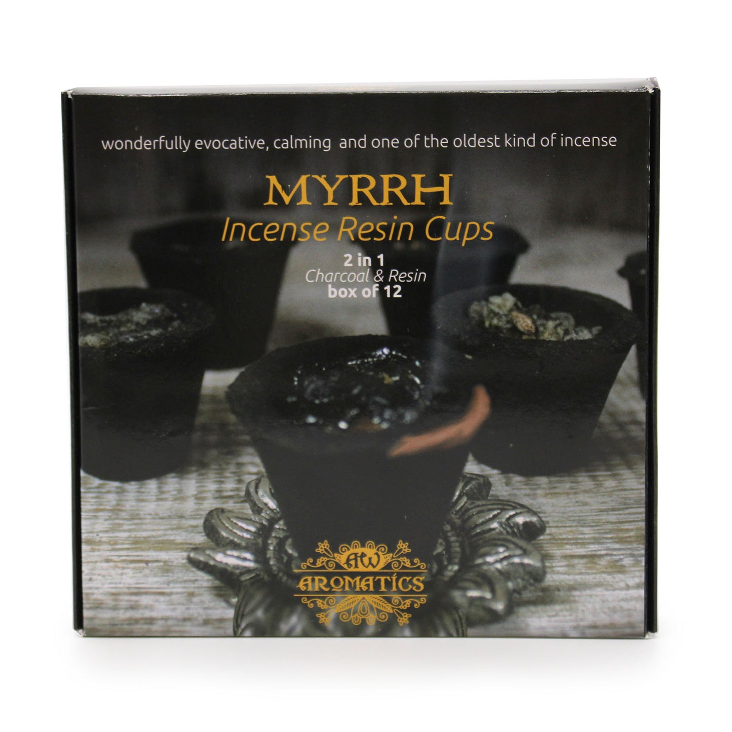 Coffret de 12 coupelles en résine - Myrrhe