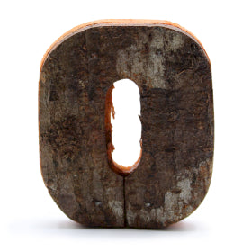 Lettre en écorce rustique - « P » (12) - Petite 7 cm
