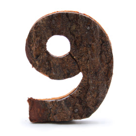 Lettre en écorce rustique - « P » (12) - Petite 7 cm