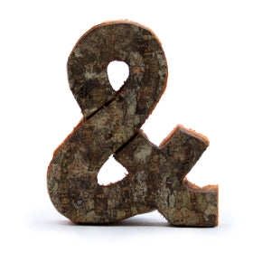 Lettre en écorce rustique - « P » (12) - Petite 7 cm