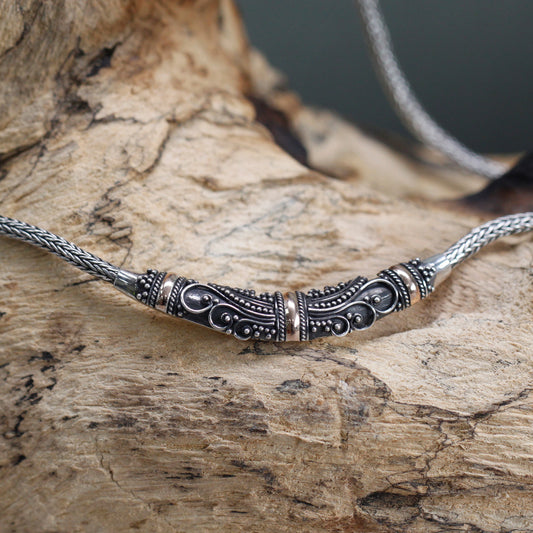 Collier en argent et or - Tribal